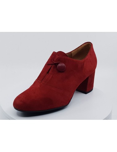 Derby nubuck rouge - Brenda Zaro - Francel chaussures