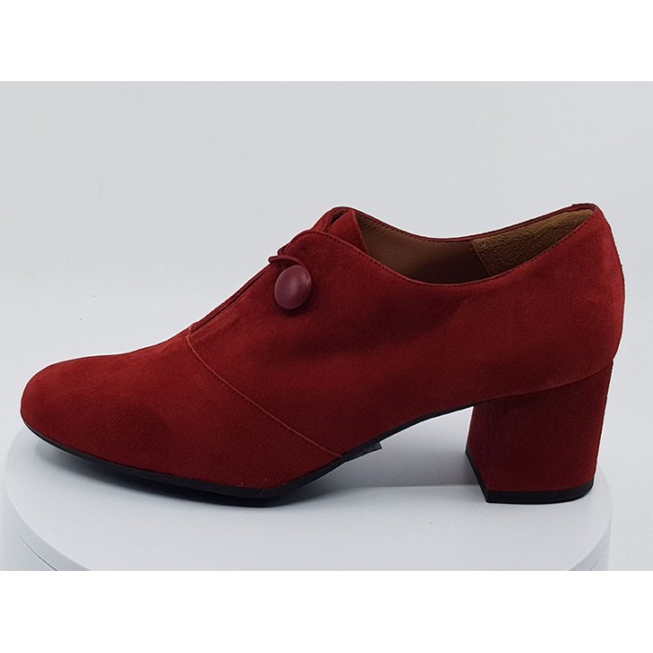 Derby nubuck rouge - Brenda Zaro - Francel chaussures