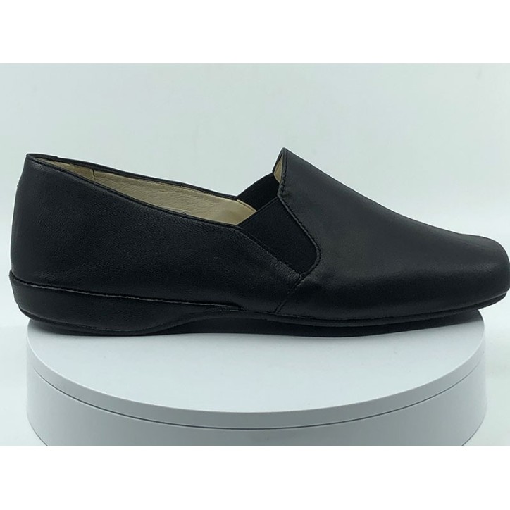 Chaussons Tavon noir cuir