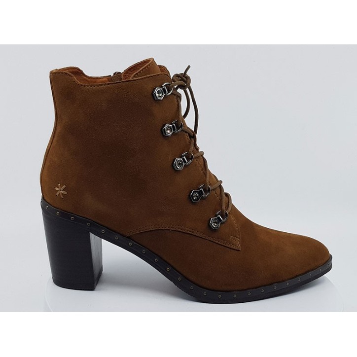 Bottines Necla cognac velours