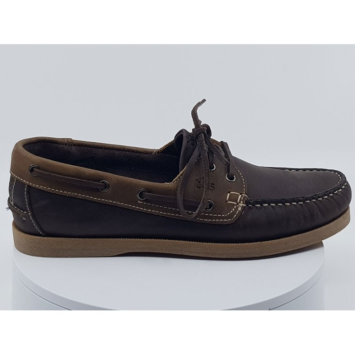 Mocassins Phenis marine brique