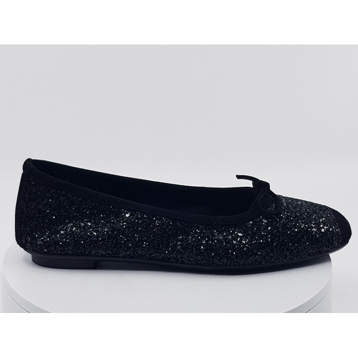 Ballerines Harmony Glitter noir - Reqins