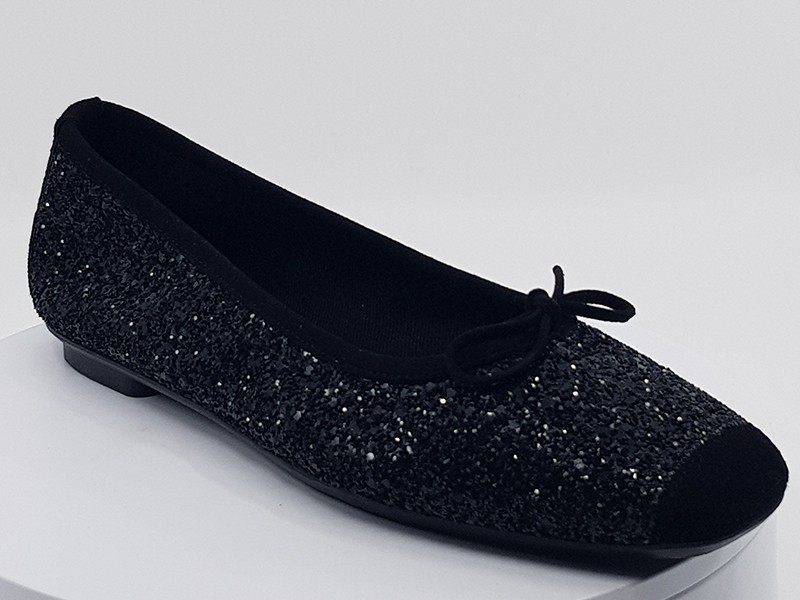 Ballerines reqins noires sales