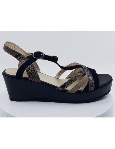 Sandales Esnou noir velours