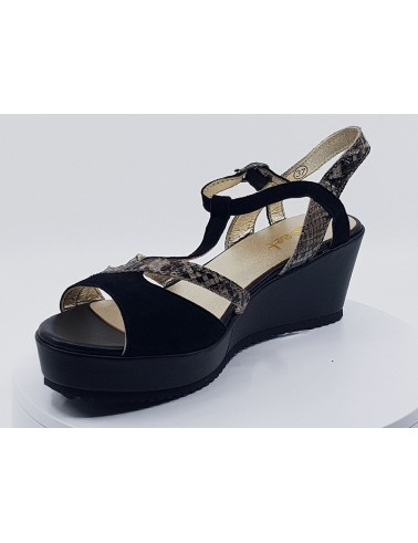Sandales Esnou noir velours