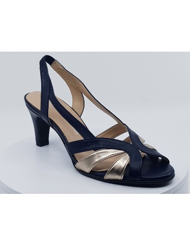 Escarpins F3688 marine doré