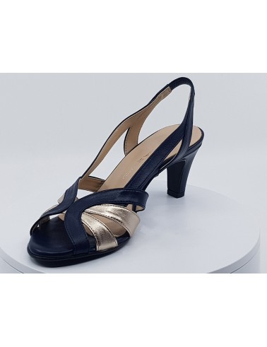 Escarpins F3688 marine doré