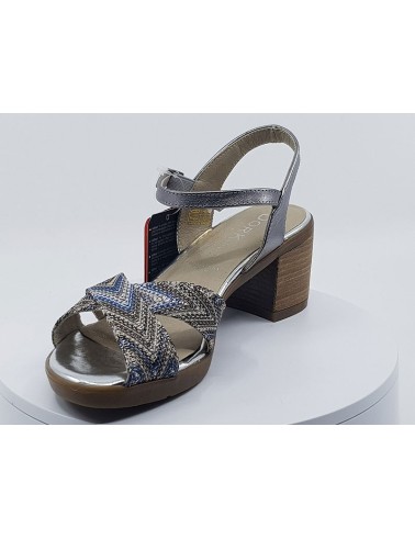 Sandales D7871 argent bleu