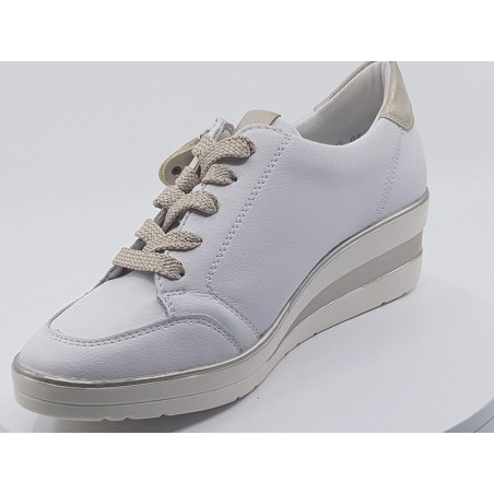 Sneakers R7215 Blanc camel/or
