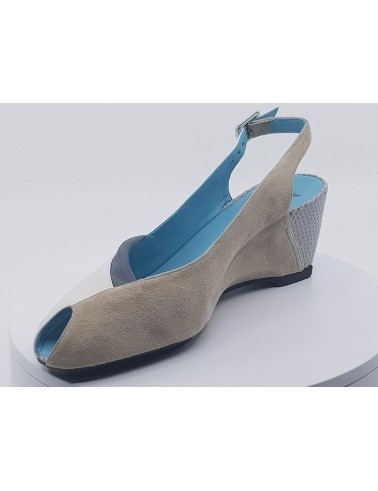 Sandales 836 B beige-blanc