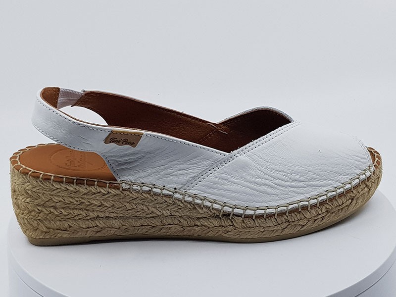 Espadrilles Bernia Blanc cuir Espadrilles Bernia Blanc cuir