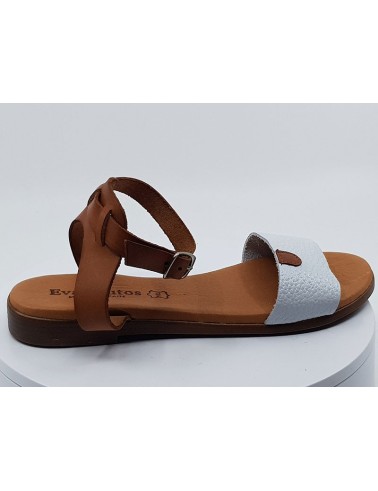 Sandales 9152 Blanc/Camel