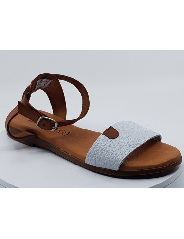 Sandales 9152 Blanc/Camel