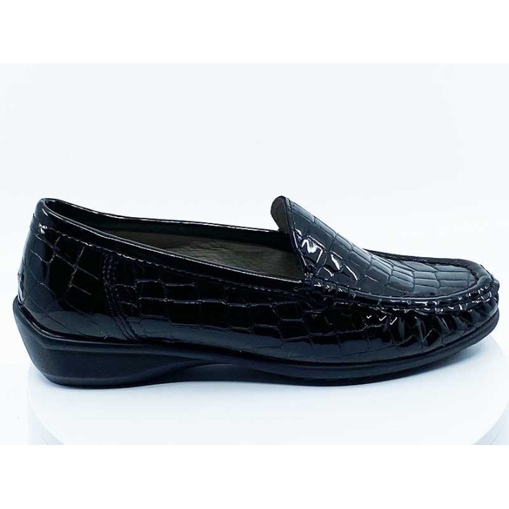 MOCASSINS VERNIS NOIR POUR FEMMES I ARA