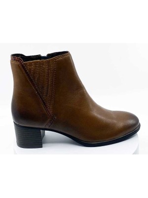 boots cuir marron marco tozzi