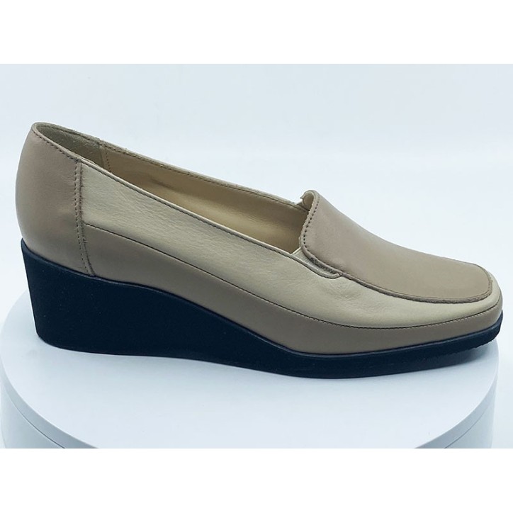 mocassins compensés beige Marco
