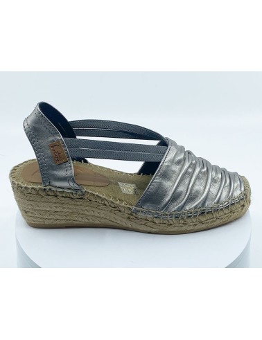 Espadrilles argent compensées - Montané
