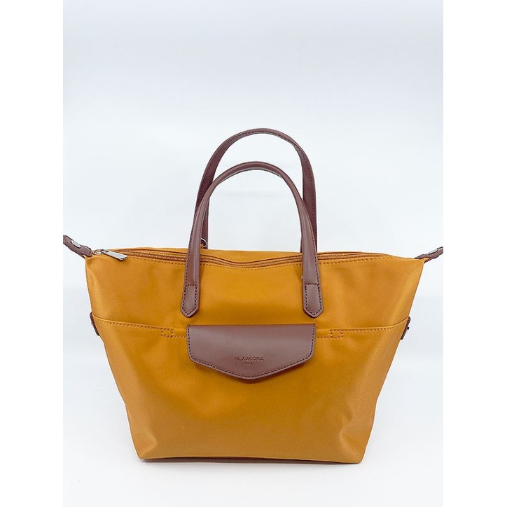 Sac cabas orange Hexagona