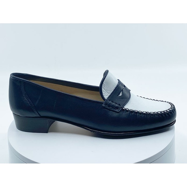 Mocassins marine et blanc - Pascucci