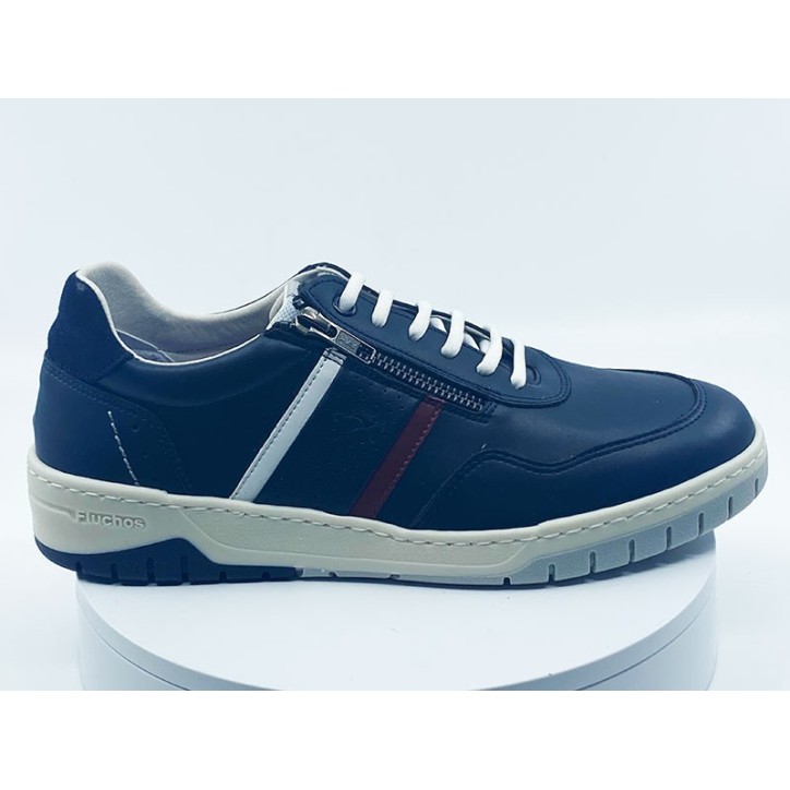 Sneakers en cuir marine pour hommes