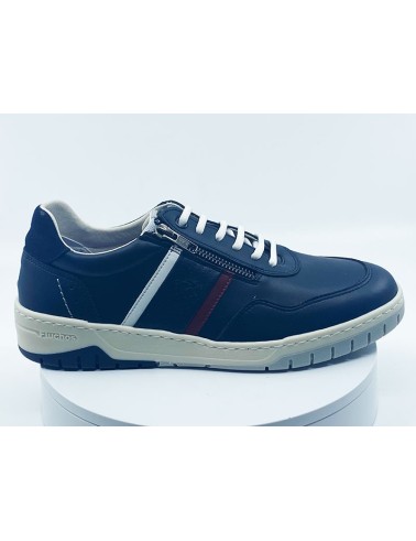 Sneakers en cuir marine pour hommes