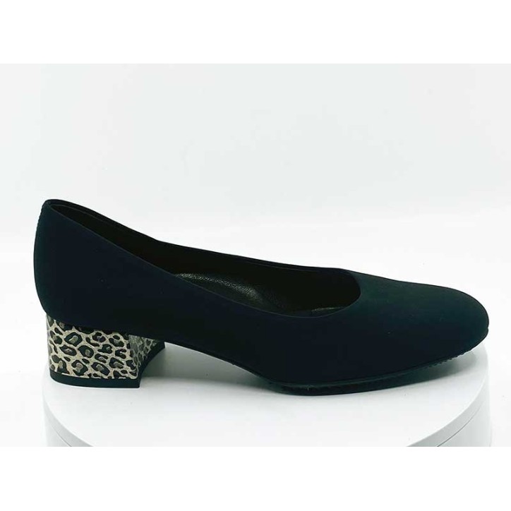 Escarpins Brunate Noir/Leopard chez francelchaussures.com