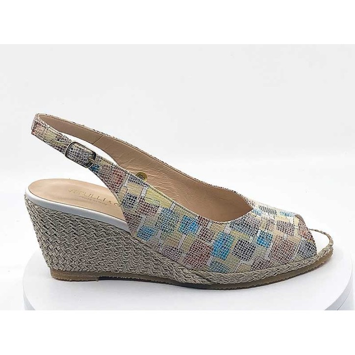 Sandales compensées - multicolore - vitulli