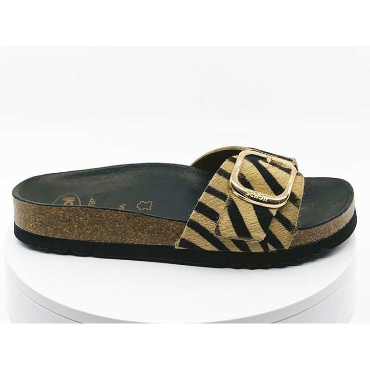 Mules kathleen Zebre noir beige - Scholl