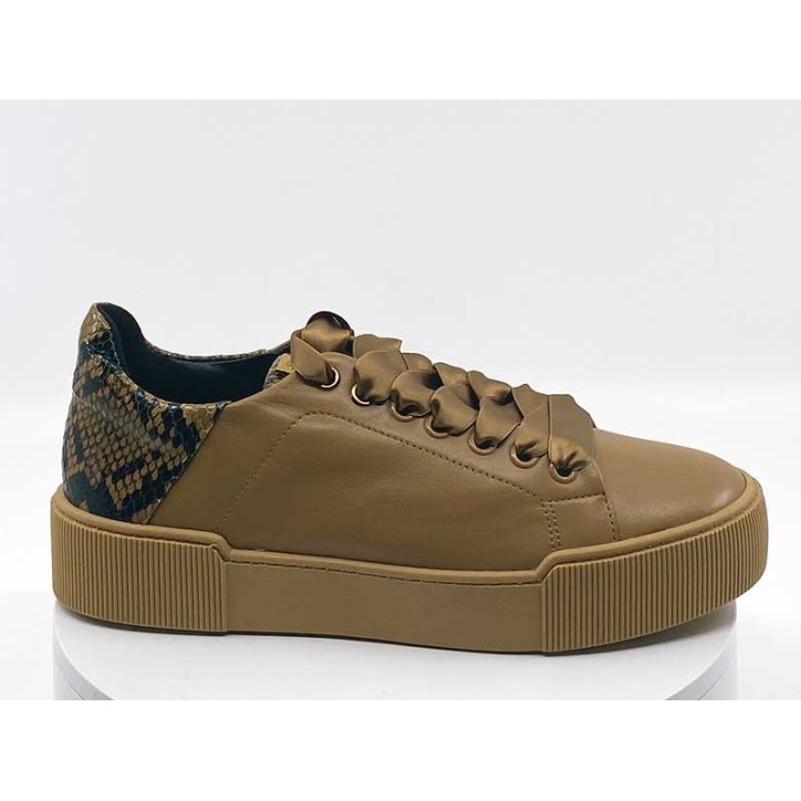 Sneaker femme à lacet Hogl contrefort léopard -Francel chaussures