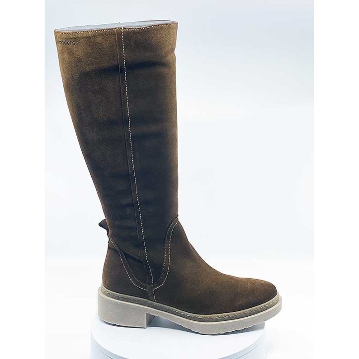 Bottes B9202 Café Daim  - Wonders- Chez francel chaussures à Bordeaux centre