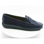 Mocassins Palermo bleu vernis