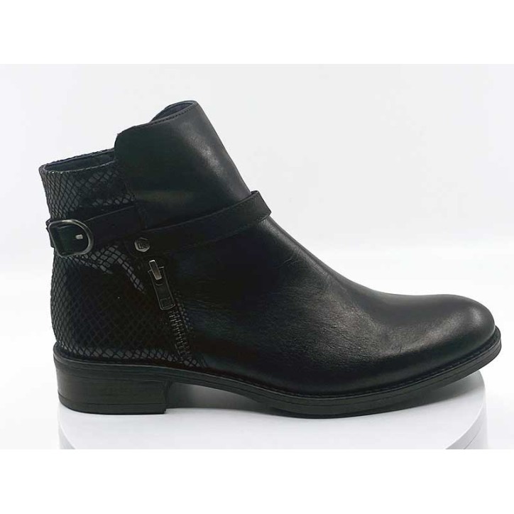 Boots noir cuir serpent - dorking