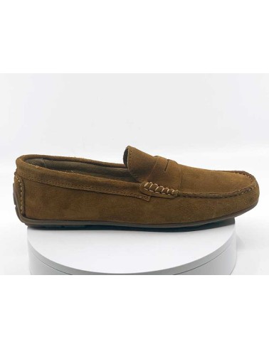 Mocassins marron nubuck homme