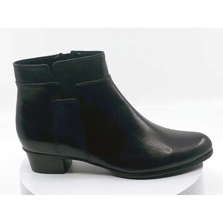 Boots stefany-373 noir marine cuir - regarde le ciel
