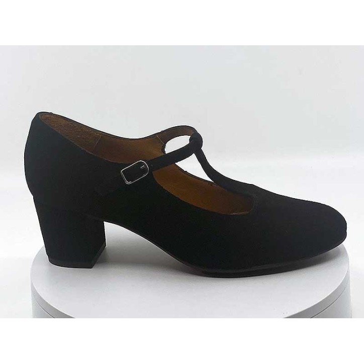 Escarpins Salomé Noir Nubuck - Ligne O