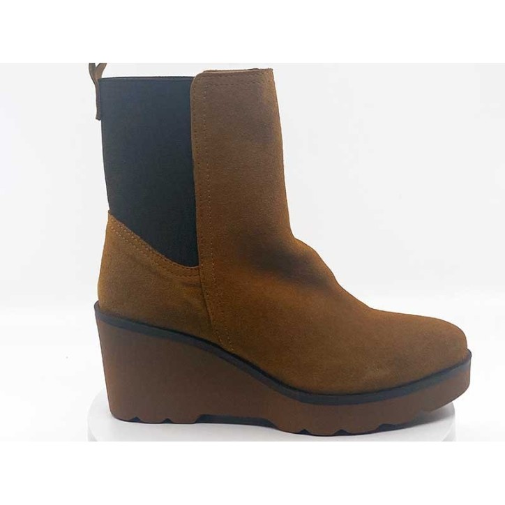 Bottines Anaelle Cognac compense - Reqin's