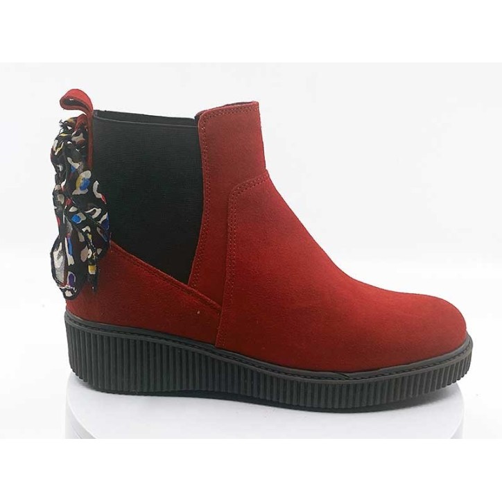 Bottines  Rouge Nubuck - Goodstep
