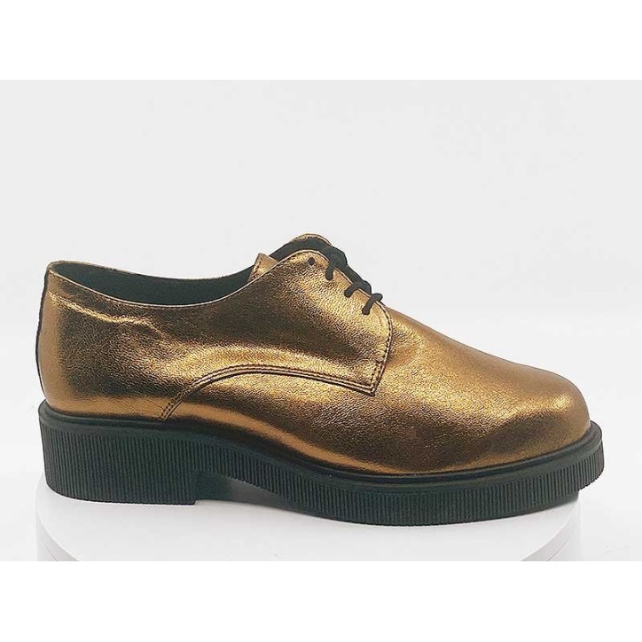 Derbies Axelle Cognac Métal - Hirica