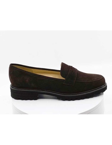 Mocassins 11085 Chocolat veau velours - Brunate