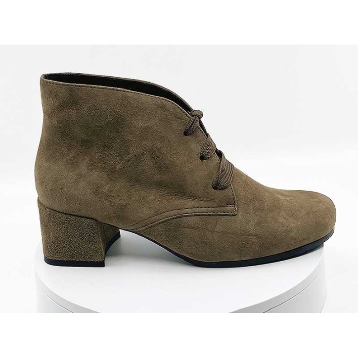 Boots femme à lacets Taupe - Semler