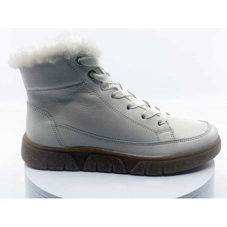 Boots femme blanc fourré