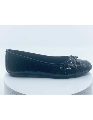 Ballerines Hanita Noir croco vernis reqins