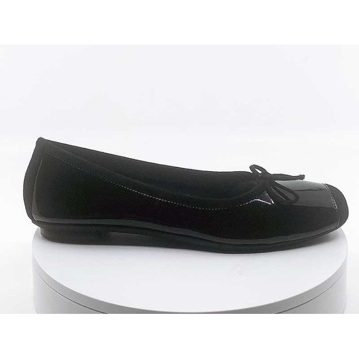 Ballerines Harmony  Noir Vernis reqins