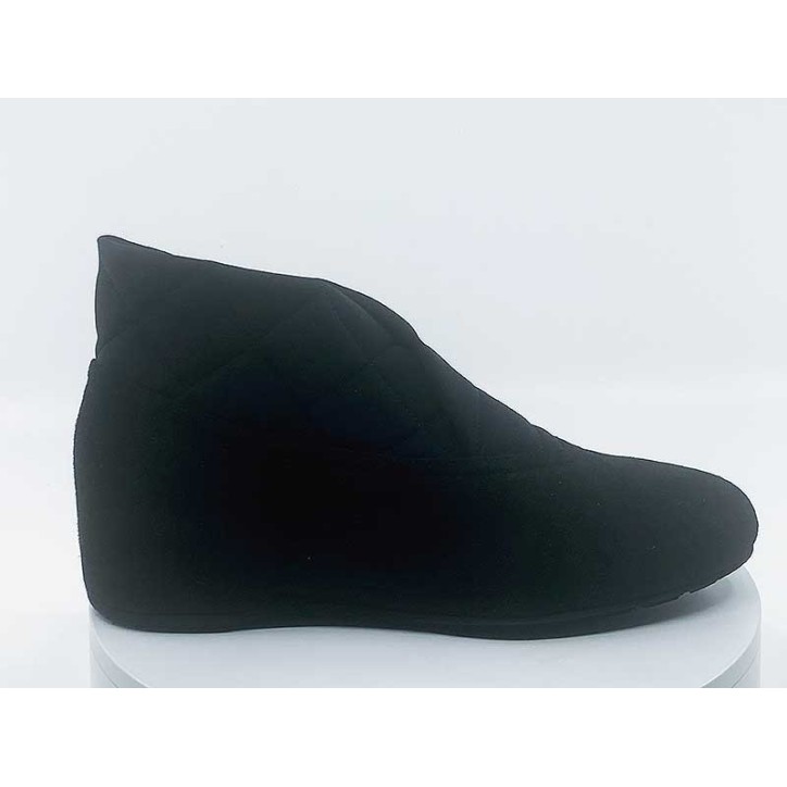 Boots femme Noir Veau Velours Rabotin