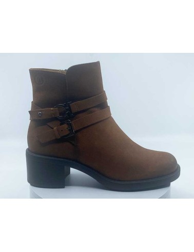 Boots femme cognac nubuck