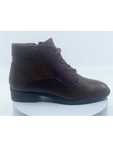 Boots Scarlet-01 Camel/Bordeaux cuir