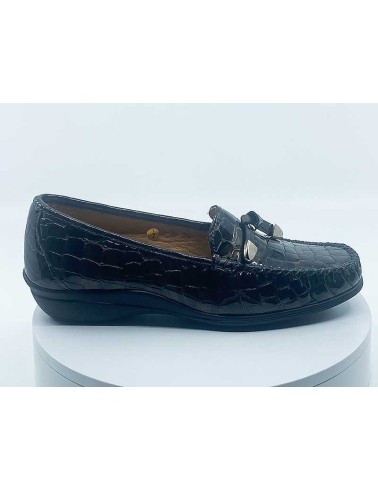 Mocassins Gris Foncé Vernis - Vitulli