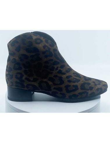 Boots 38270 Leopard veau velours - brunate