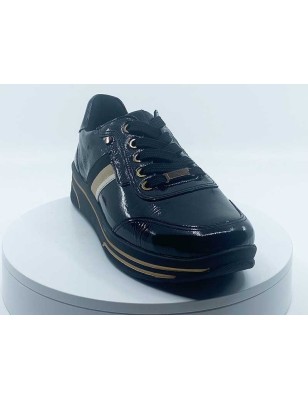 Sneakers 32442 Noir Or Vernis