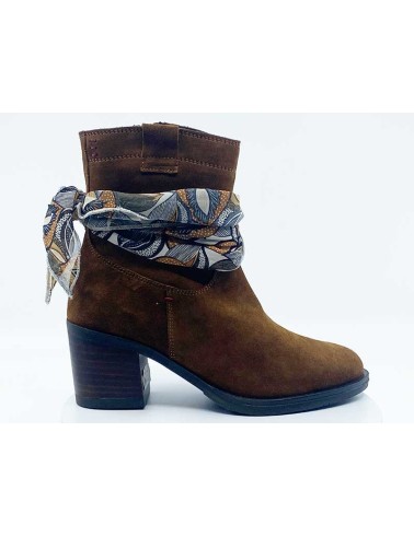 Bottines femmes Camel Velours Goodstep